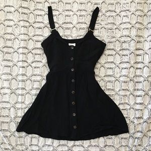 Button Down Black Blouse